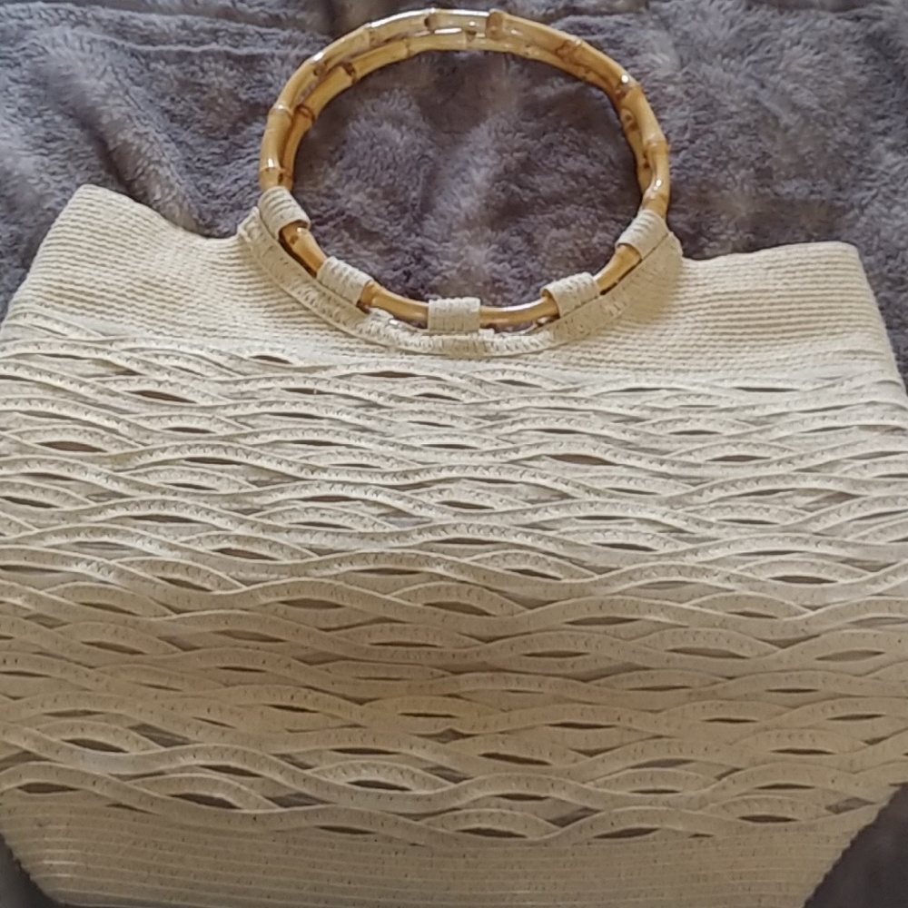 Cappelli womans bag with wooden handle
